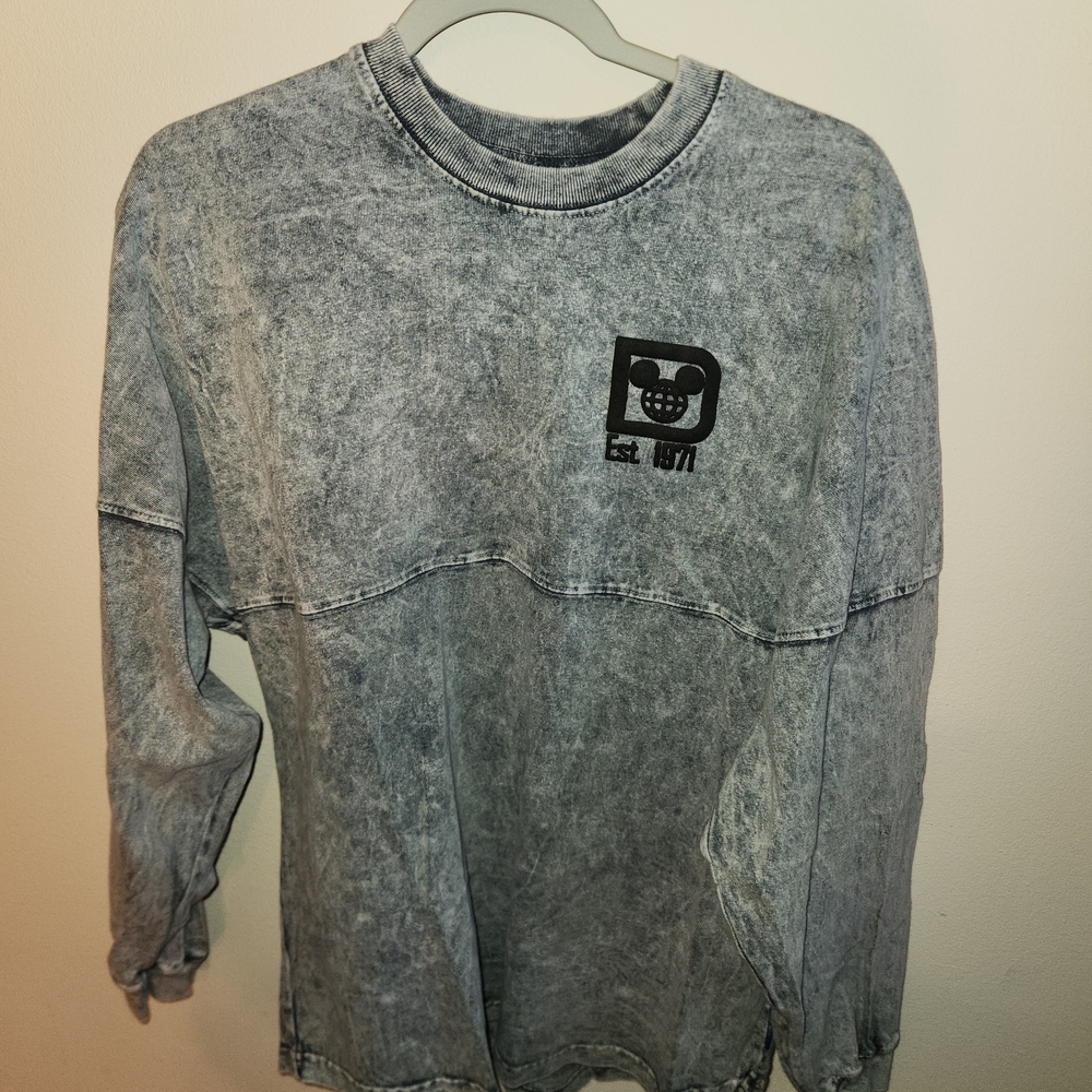 Disney Washed Black Long Sleeve Tee